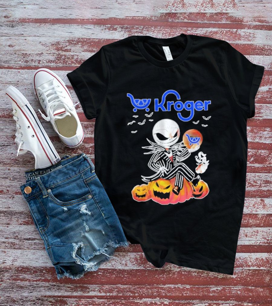Kroger Jack Skellington Zero Halloween Pumpkin Balloons T-Shirt