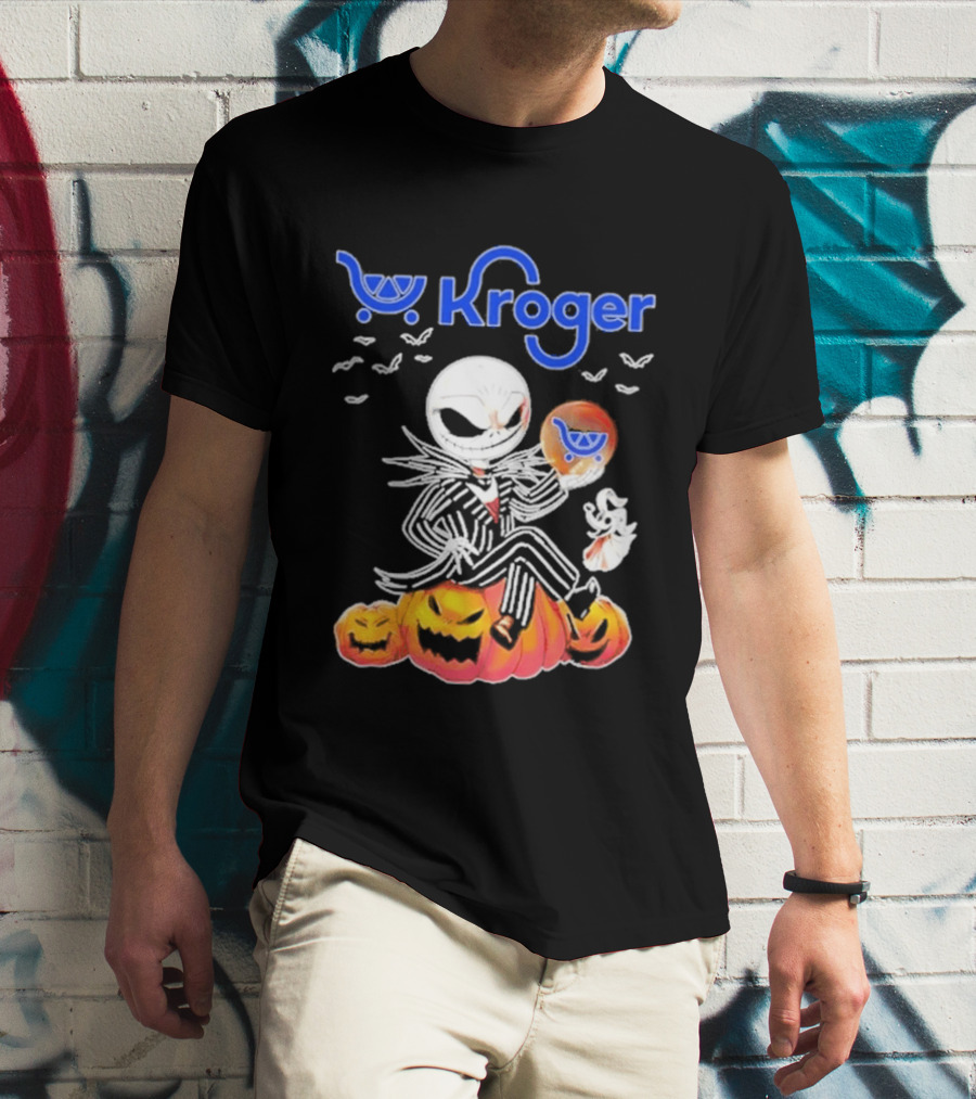 Kroger Jack Skellington Zero Halloween Pumpkin Balloons T-Shirt