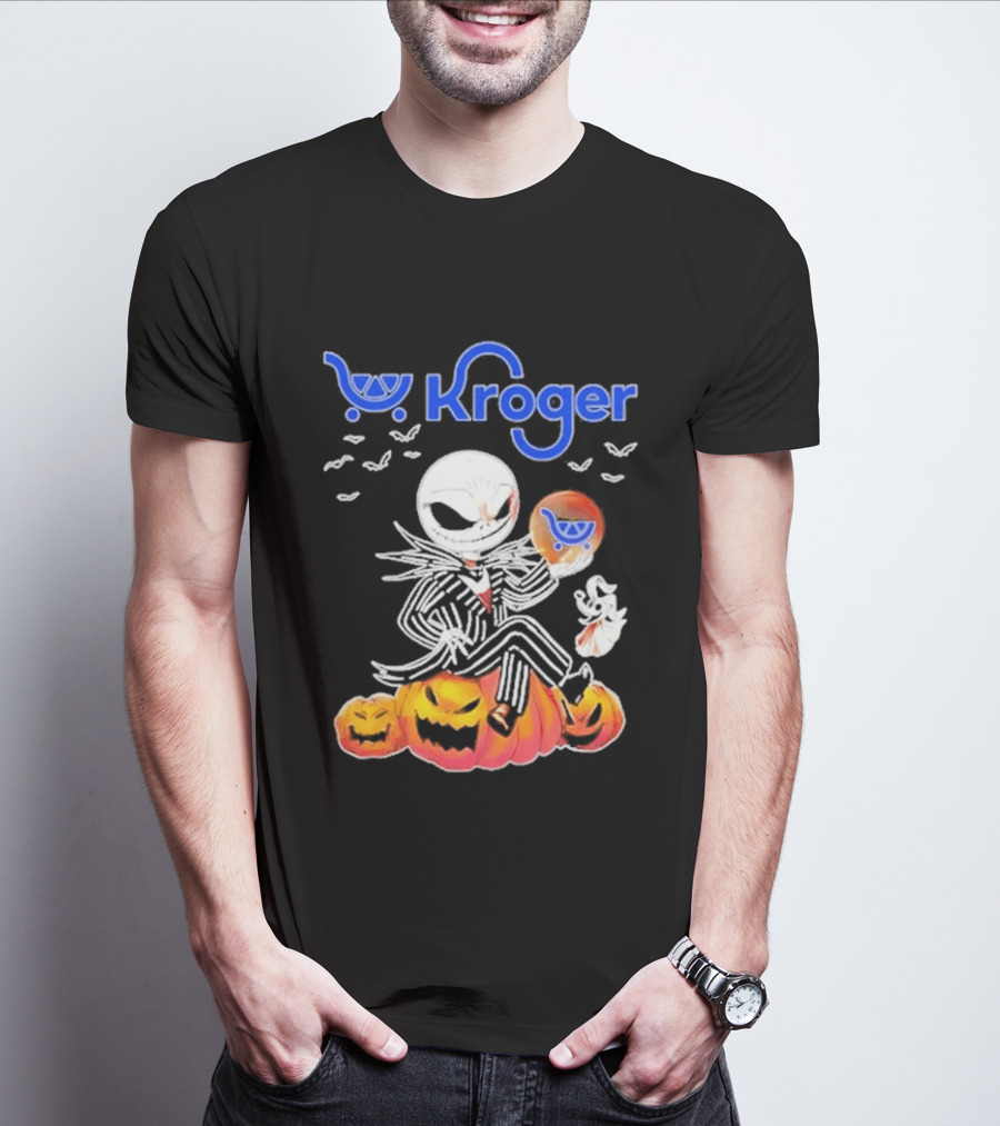 Kroger Jack Skellington Zero Halloween Pumpkin Balloons T-Shirt