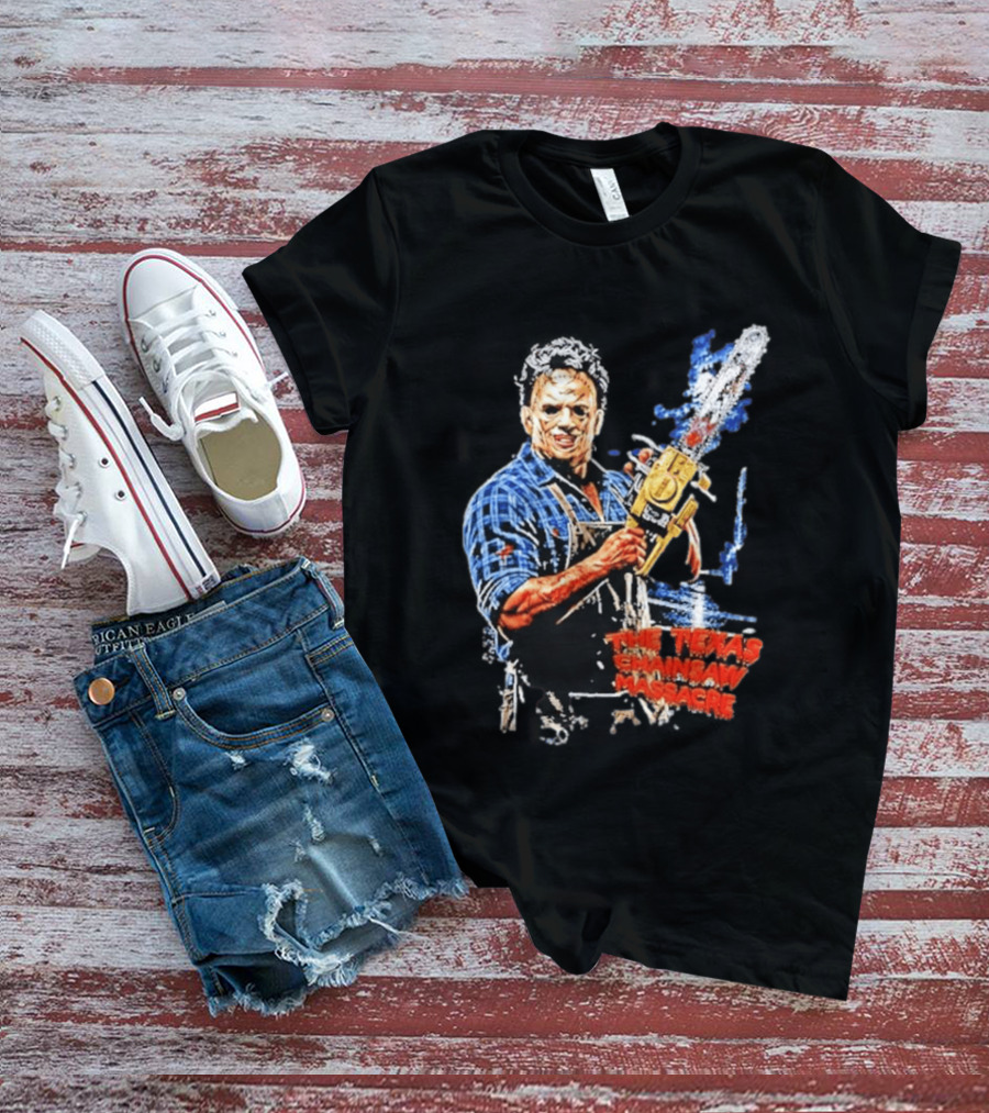 Texas Chainsaw Massacre Leatherface Chainsaw T-Shirt