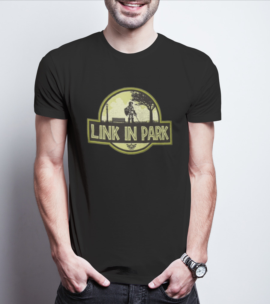 Link In Park Sword And Shield Hero Outdoors Scene T-Shirt