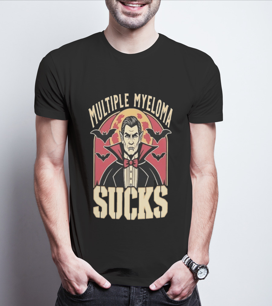 Multiple Myeloma Sucks Vampire Bats Awareness T-Shirt