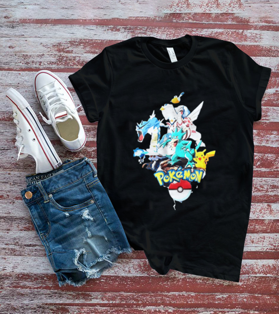 Pokemon Pikachu Gyarados Ralts Golduck Pelipper Dialga Poke Ball T-Shirt