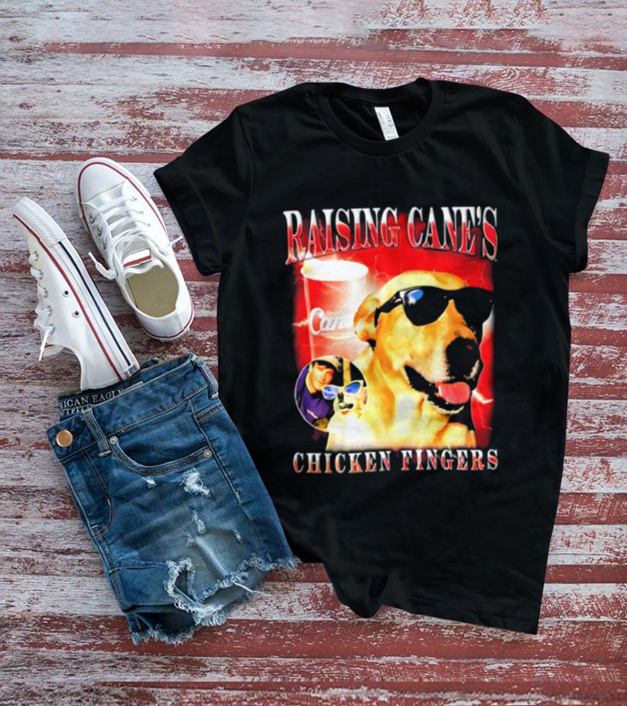 Raising Cane's Labrador Sunglasses Cup Chicken Fingers T-Shirt