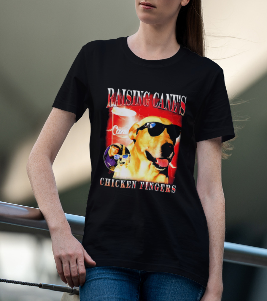 Raising Cane's Labrador Sunglasses Cup Chicken Fingers T-Shirt