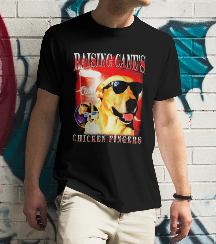 Raising Cane's Labrador Sunglasses Cup Chicken Fingers T-Shirt