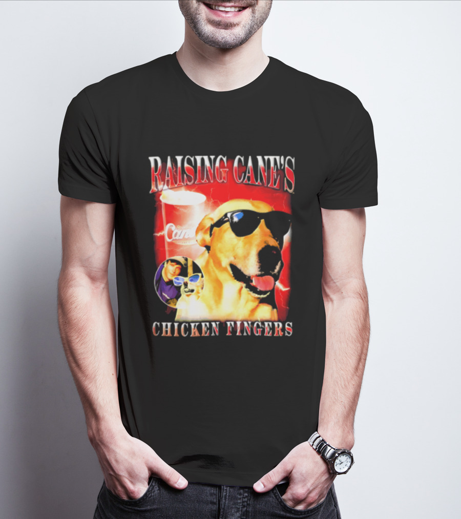 Raising Cane's Labrador Sunglasses Cup Chicken Fingers T-Shirt