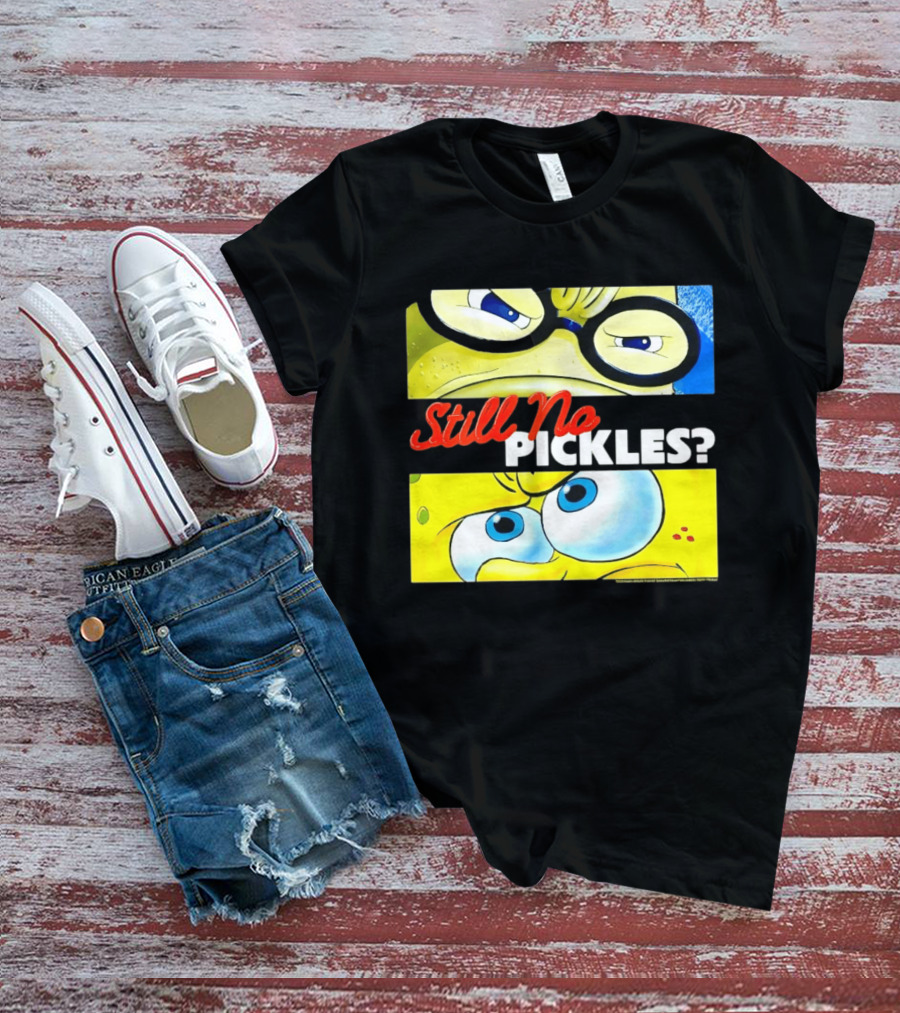 SpongeBob SquarePants Still No Pickles Nickelodeon Eyes Close Up T-Shirt