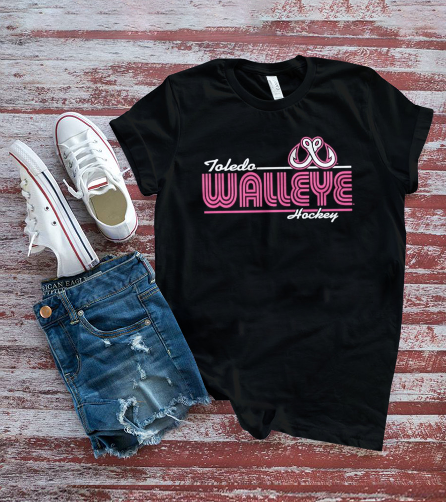 Toledo Walleye Pink Hooks Hockey ECHL T-Shirt