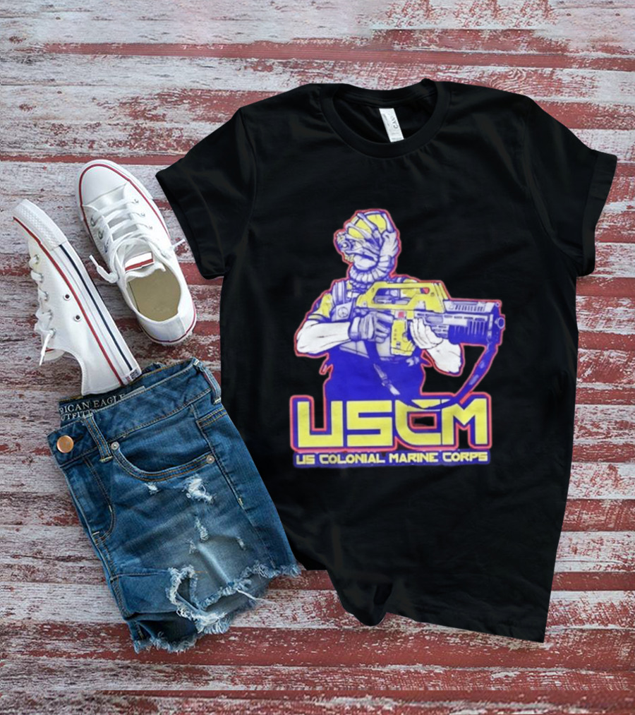 USCM US Colonial Marine Corps Alien Warrior T-Shirt