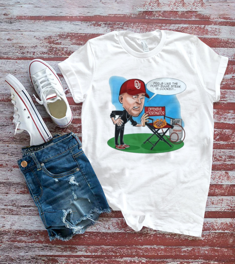 Brent Venables Oklahoma Sooners Offensive Coordinator Cartoon Steak Propane T-Shirt