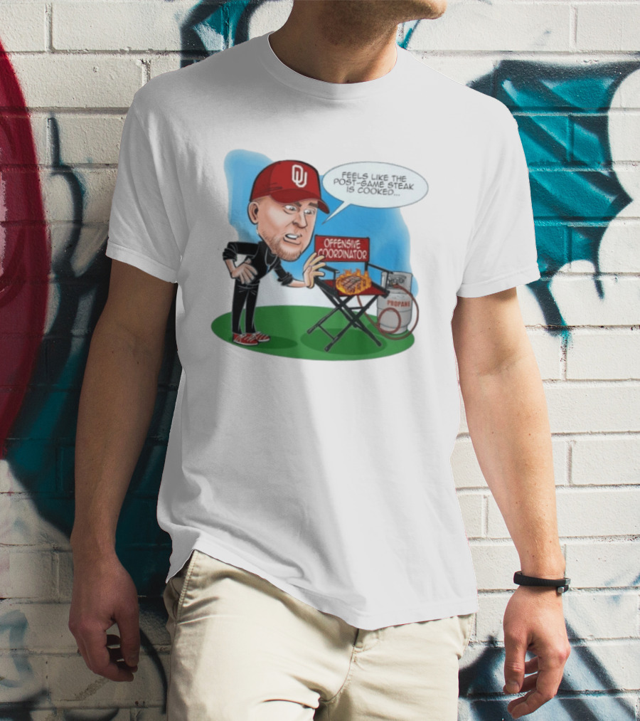 Brent Venables Oklahoma Sooners Offensive Coordinator Cartoon Steak Propane T-Shirt