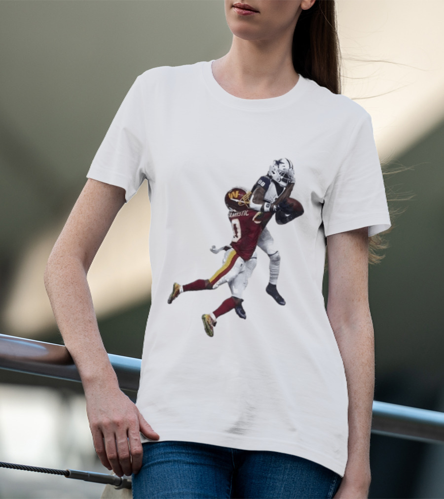 Ceedee Lamb Dak Prescott Record Breaking Touchdown Dallas Washington Football Moment T-Shirt