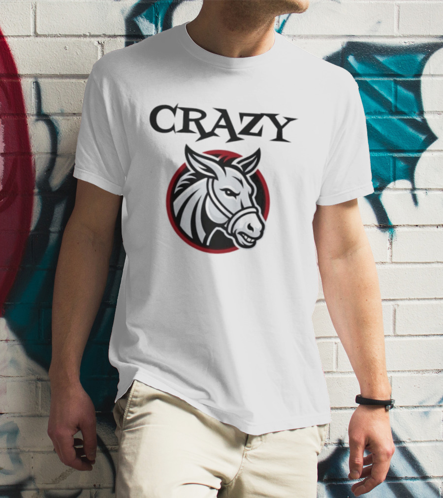 CRAZY Donkey Animal Face Circle T-Shirt