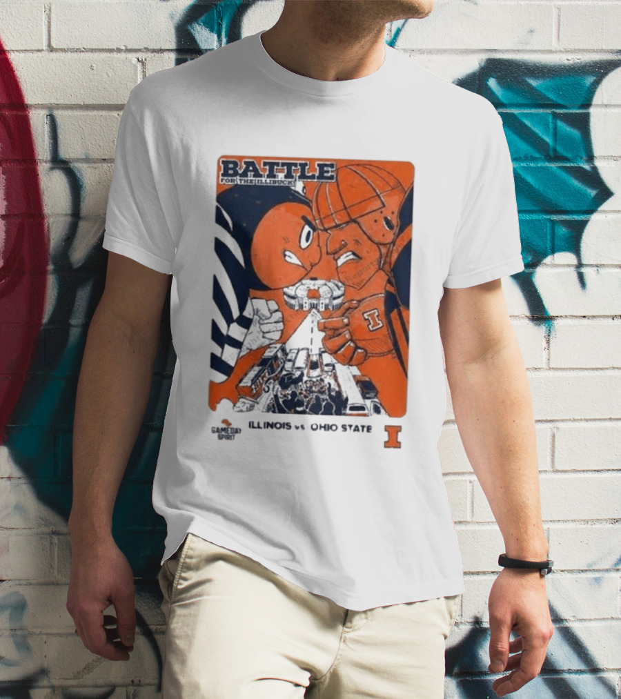 Battle For The Illibuck Illinois Vs Ohio State NCAA College Football 2026 Ohio Stadium T-Shirt