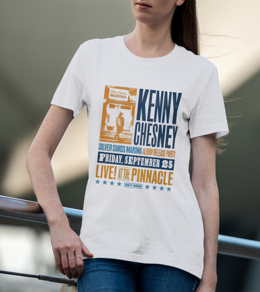 Kenny Chesney Silver Sands Marina Album Release Party Friday September 25 Live At The Pinnacle Stars T-Shirt