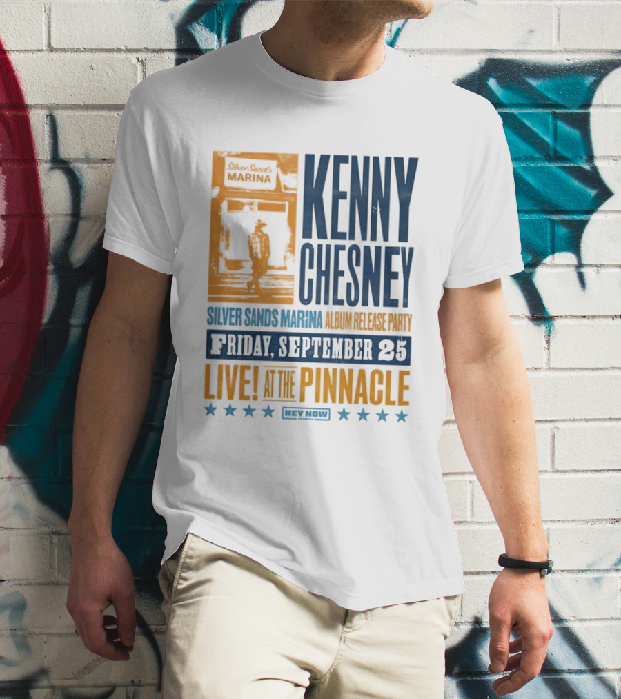 Kenny Chesney Silver Sands Marina Album Release Party Friday September 25 Live At The Pinnacle Stars T-Shirt