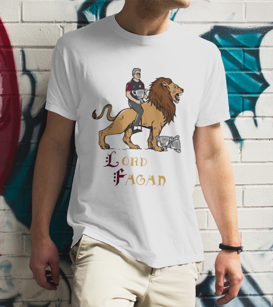Lord Fagan Brisbane Lions 2024 Premiership Trophy Holder Riding Lion T-Shirt