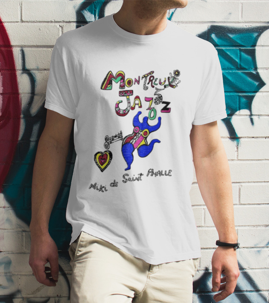 Montreux Jazz Niki De Saint Phalle Colorful Dancing Figure Music T-Shirt