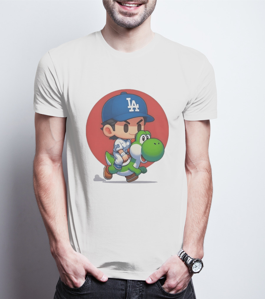 Los Angeles Dodgers Shohei Ohtani 18 Riding Yoshi T-Shirt