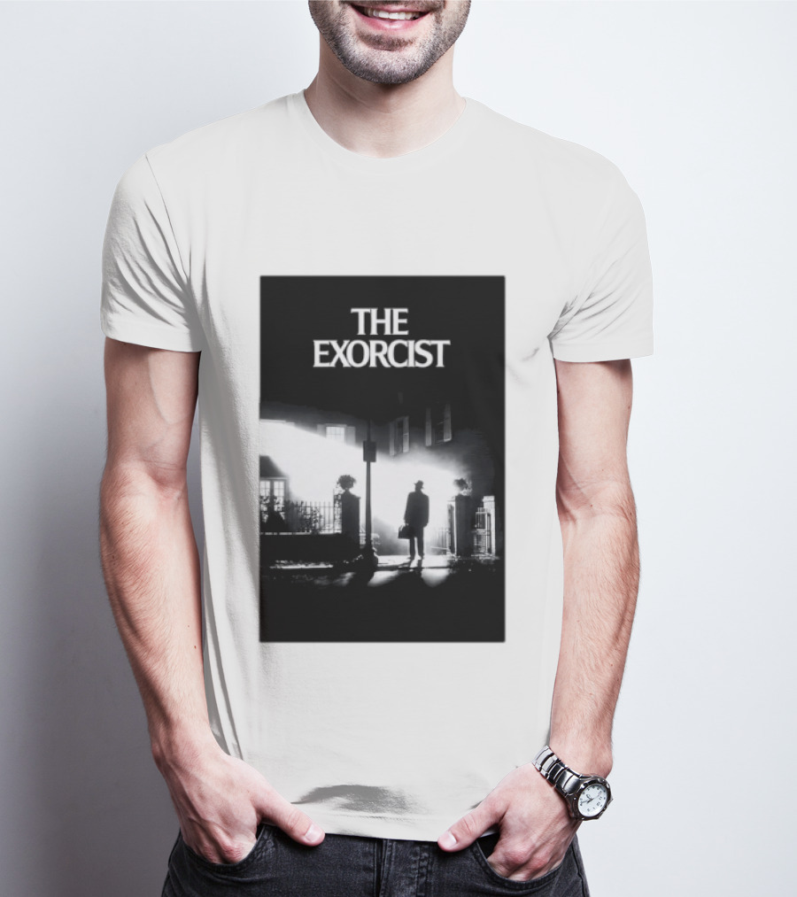 The Exorcist Iconic Horror Movie Walking Man Shadow Scene T-Shirt