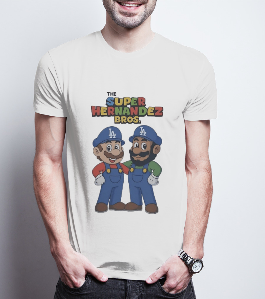 The Super Hernandez Bros Los Angeles Dodgers LA Cap Characters T-Shirt