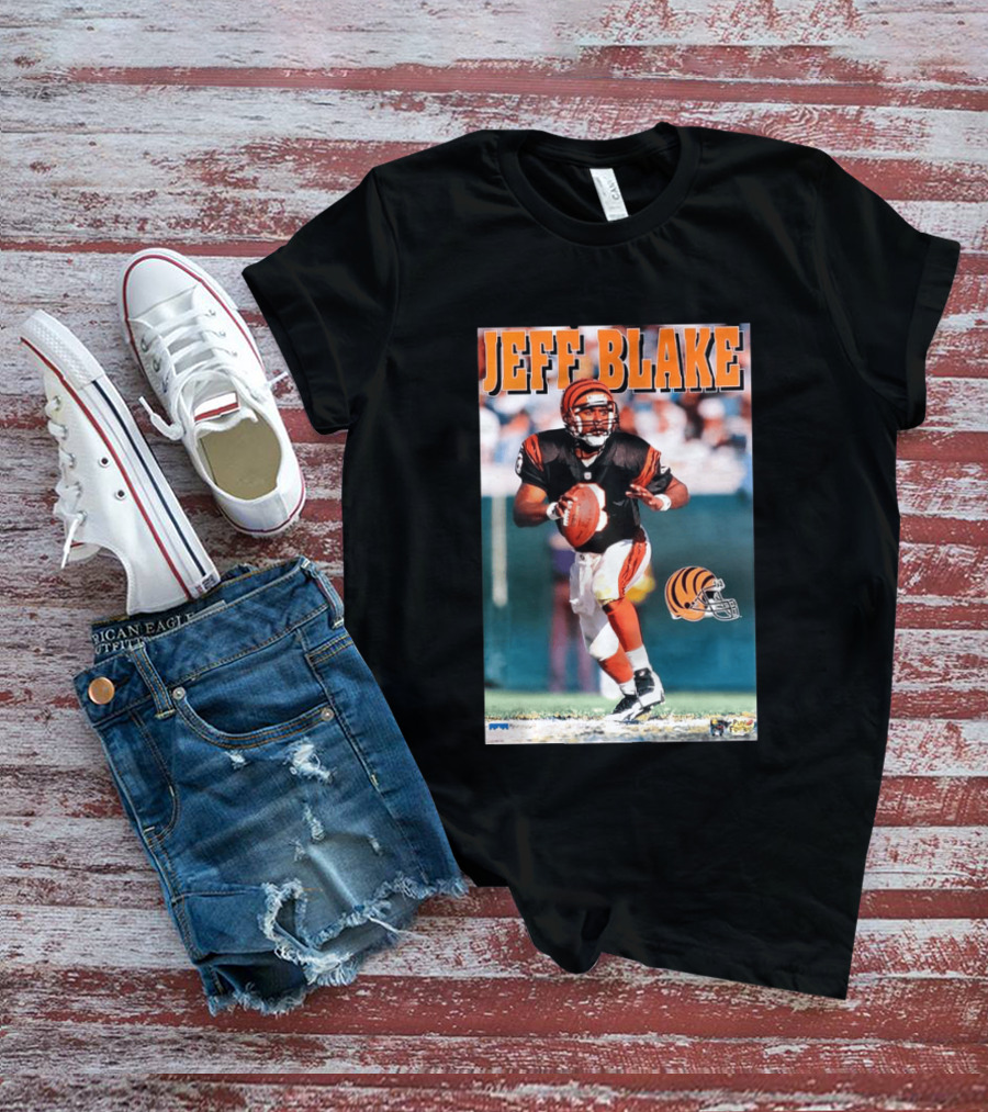 Cincinnati Bengals Jeff Blake Quarterback Action NFL Football T-Shirt