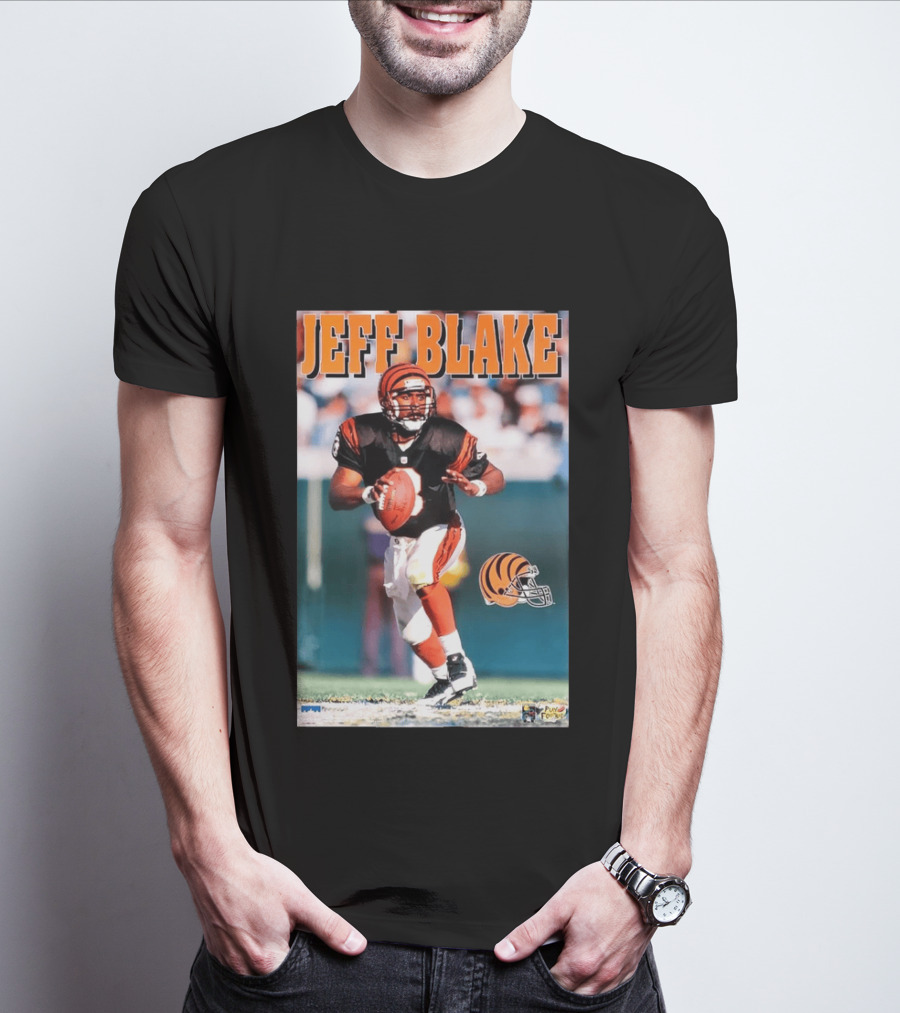 Cincinnati Bengals Jeff Blake Quarterback Action NFL Football T-Shirt