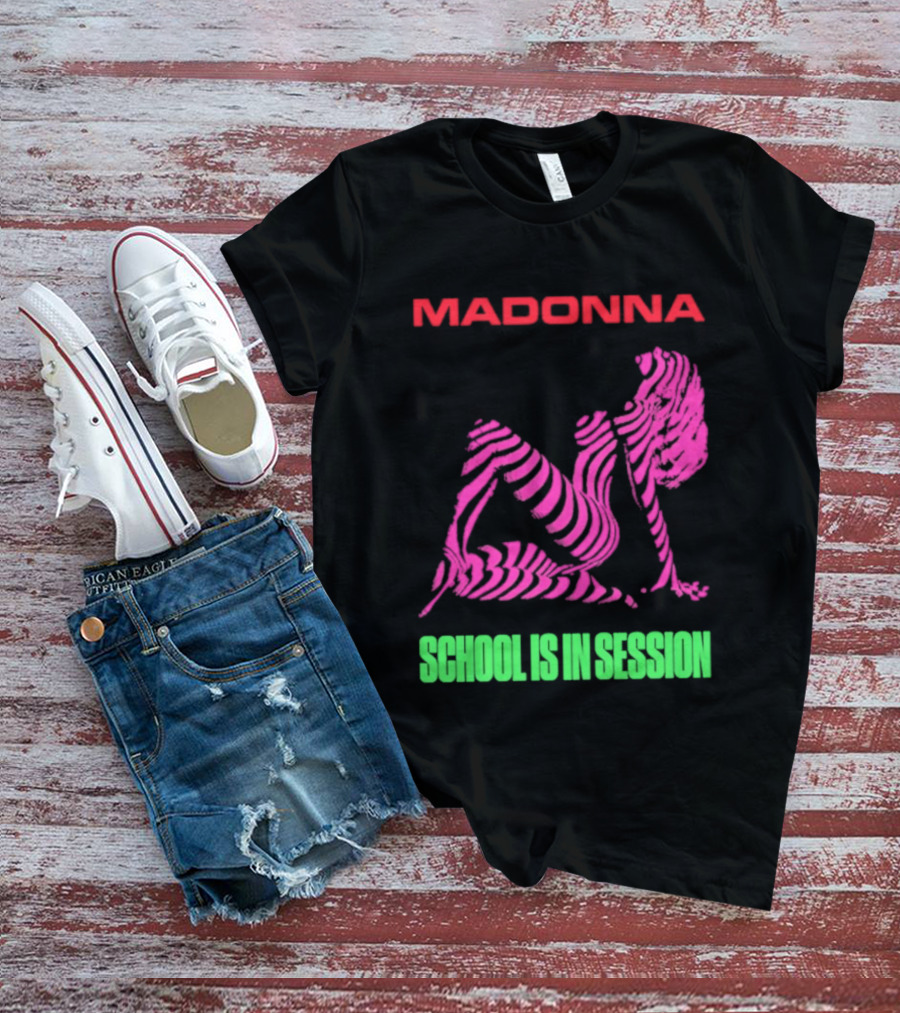 Madonna School Is In Session Pink T-Shirt