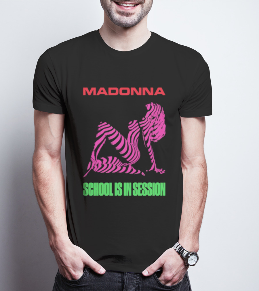 Madonna School Is In Session Pink T-Shirt