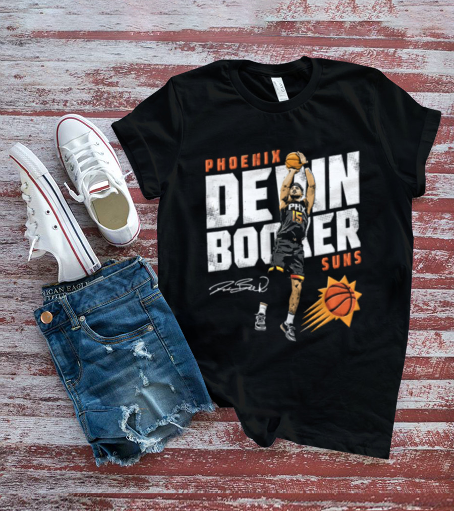 Phoenix Suns Devin Booker Jump Shot NBA Basketball T-Shirt