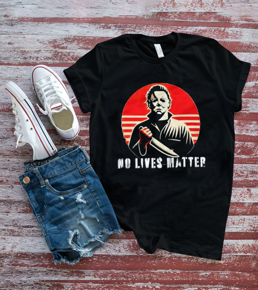 Michael Myers No Lives Matter Knife Icon Horror Movie T-Shirt