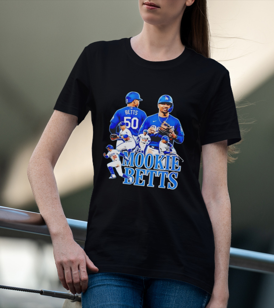 Mookie Betts 50 Los Angeles Dodgers MLB Players T-Shirt