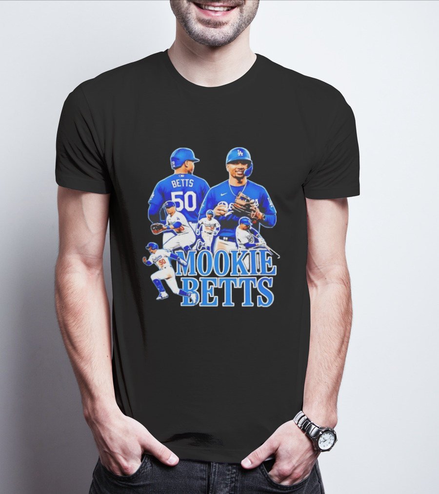 Mookie Betts 50 Los Angeles Dodgers MLB Players T-Shirt