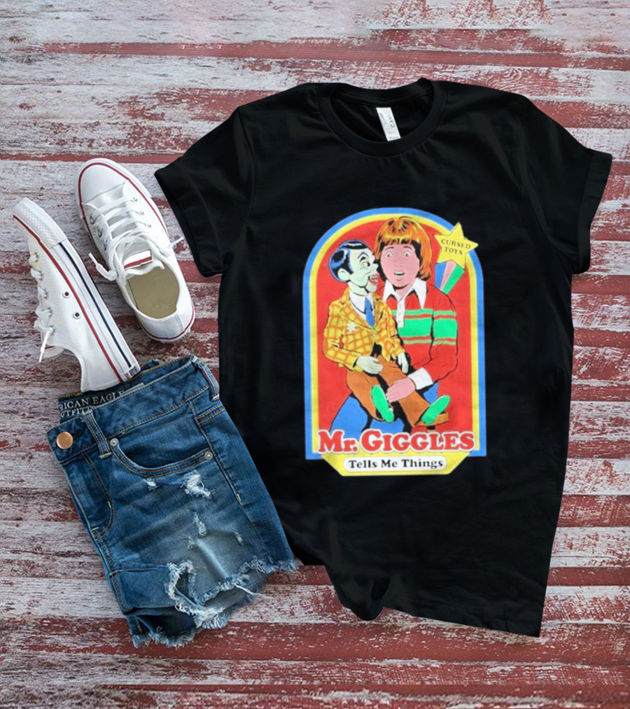 Mr Giggles Cursed Toys Tells Me Things T-Shirt