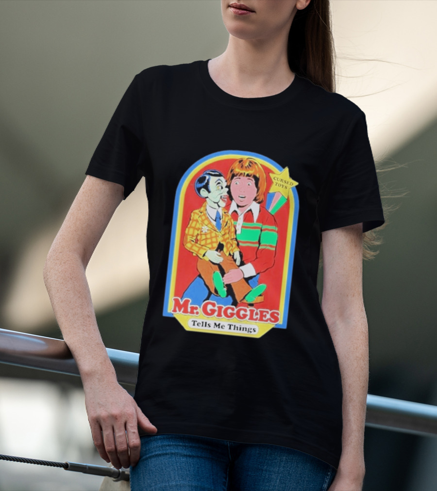 Mr Giggles Cursed Toys Tells Me Things T-Shirt