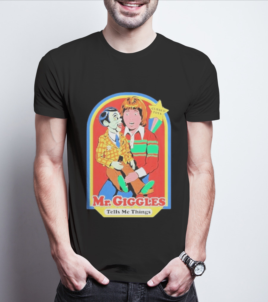 Mr Giggles Cursed Toys Tells Me Things T-Shirt