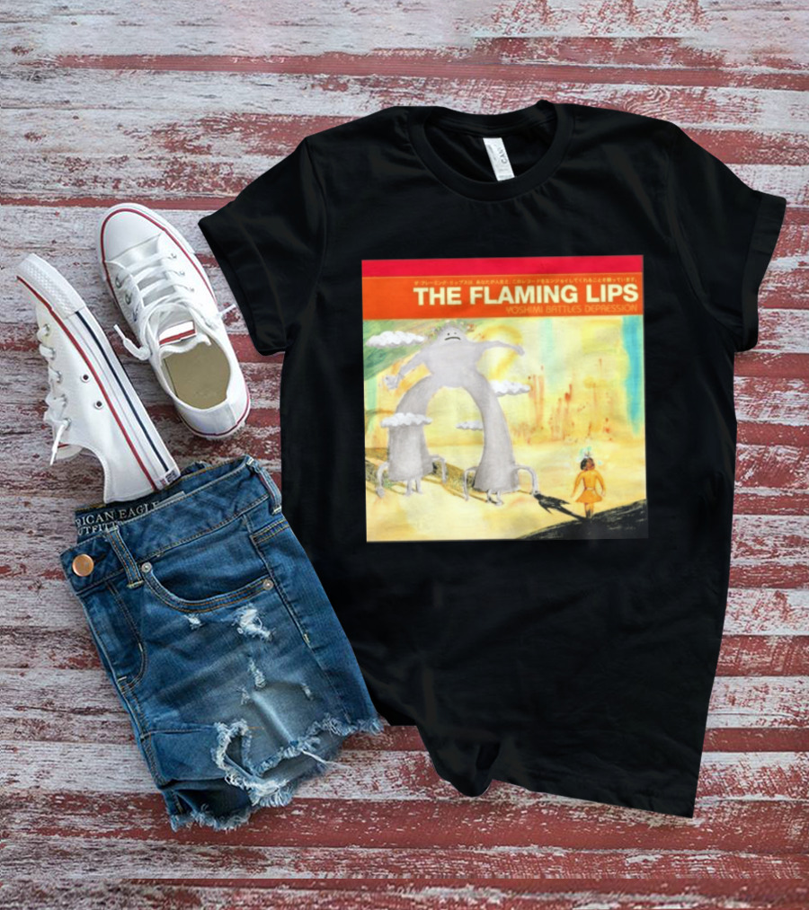 The Flaming Lips Yoshimi Battles Depression Mystery Creature And Girl In Fantasy World T-Shirt