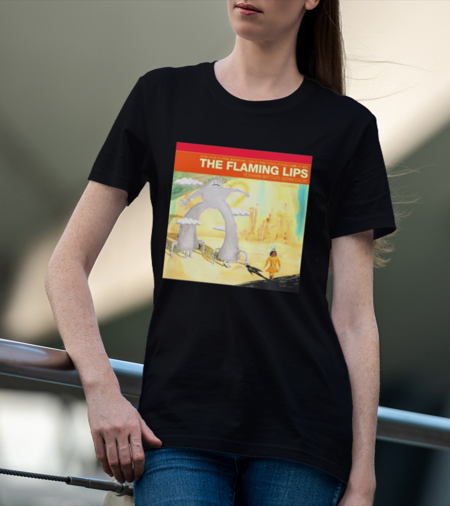 The Flaming Lips Yoshimi Battles Depression Mystery Creature And Girl In Fantasy World T-Shirt