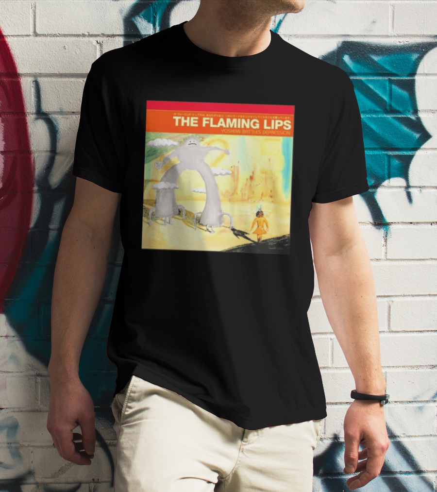 The Flaming Lips Yoshimi Battles Depression Mystery Creature And Girl In Fantasy World T-Shirt