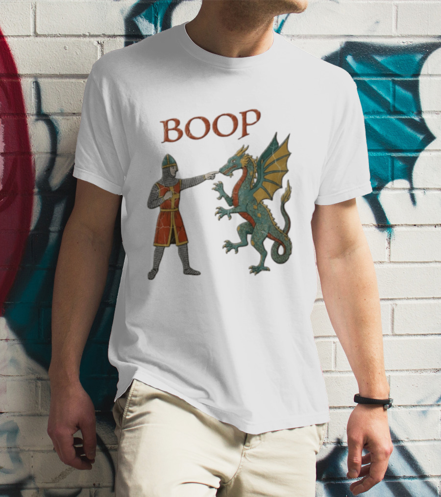 Knight Pointing Boop Dragon Encounter T-Shirt