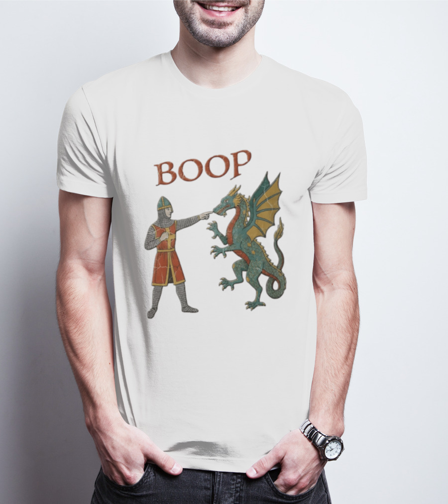 Knight Pointing Boop Dragon Encounter T-Shirt