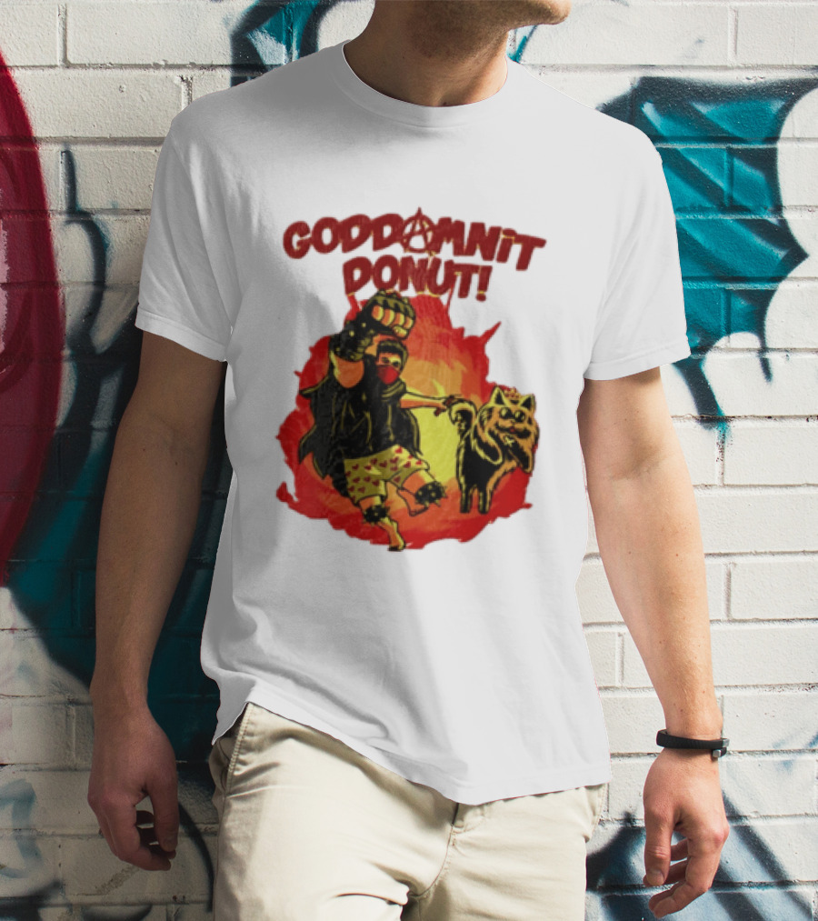 Goddamnit Donut Dungeon Crawler Carl With Mask And Cat T-Shirt