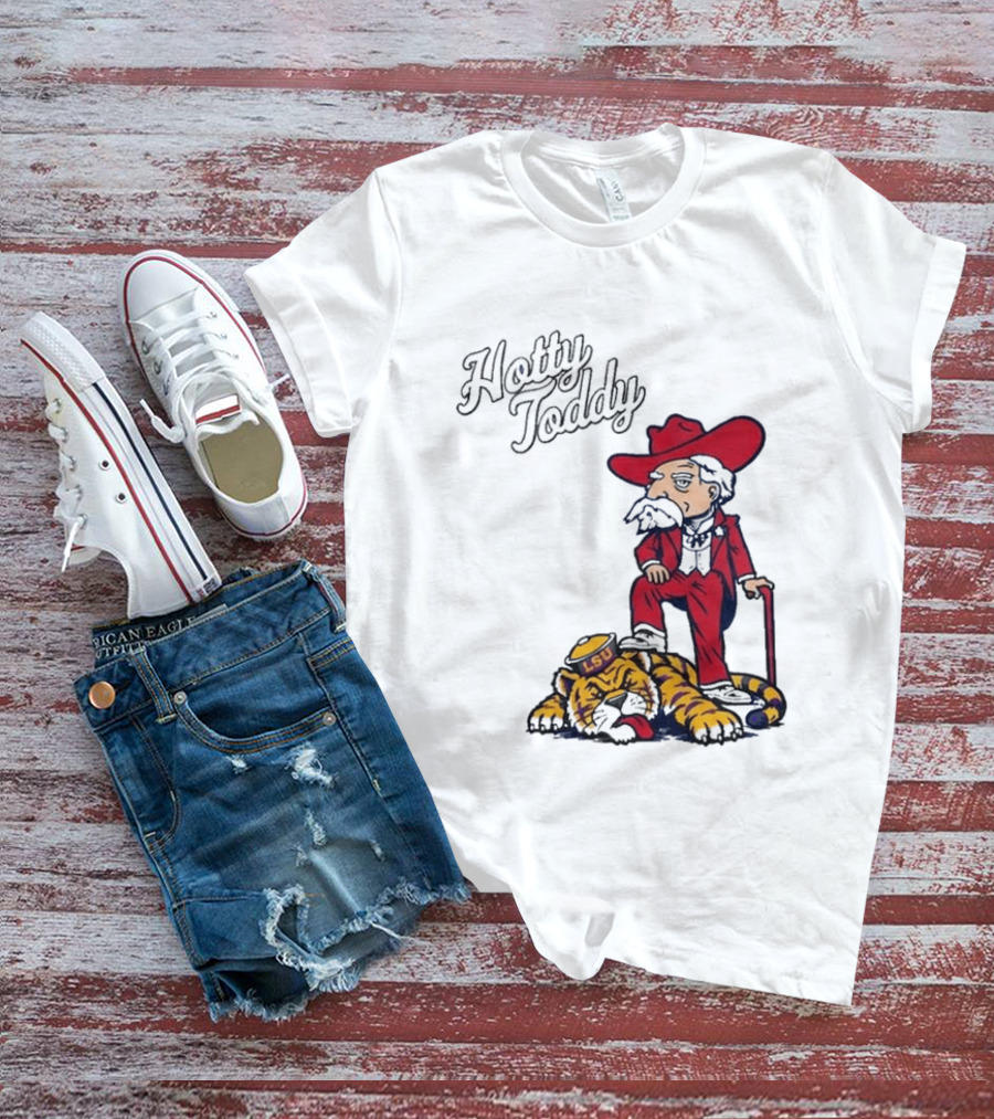 Hotty Toddy Ole Miss Mascot Triumph Over LSU Tiger 2026 T-Shirt