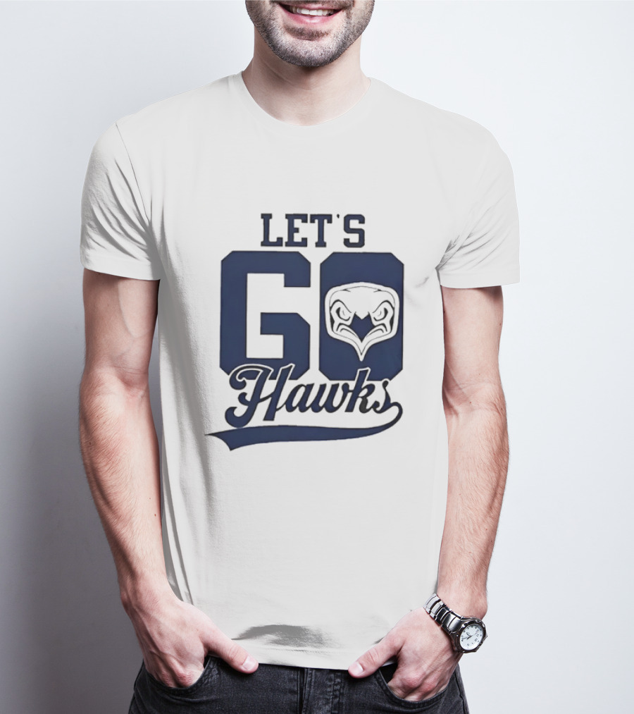 Let's Go Hawks Sports Team Cheer Owl T-Shirt