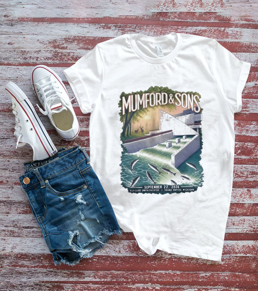 Mumford & Sons September 22 2026 Grand Rapids Michigan Acrisure Amphitheater T-Shirt
