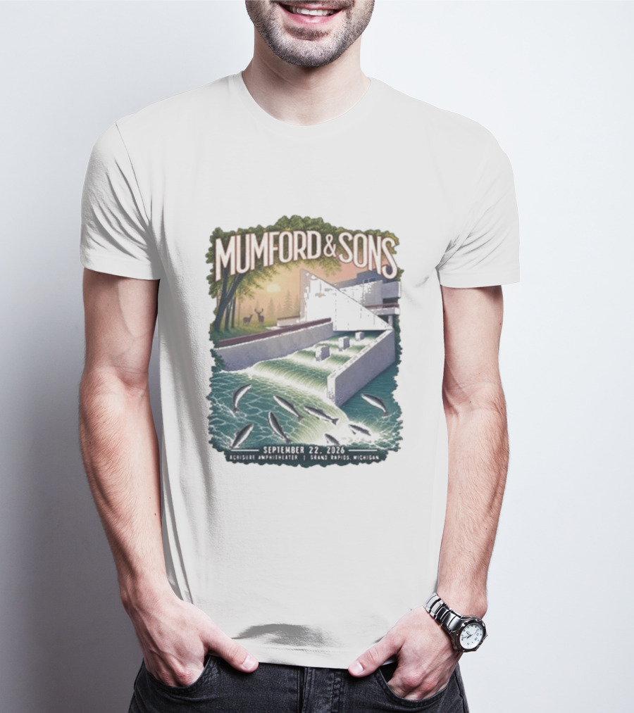 Mumford & Sons September 22 2026 Grand Rapids Michigan Acrisure Amphitheater T-Shirt