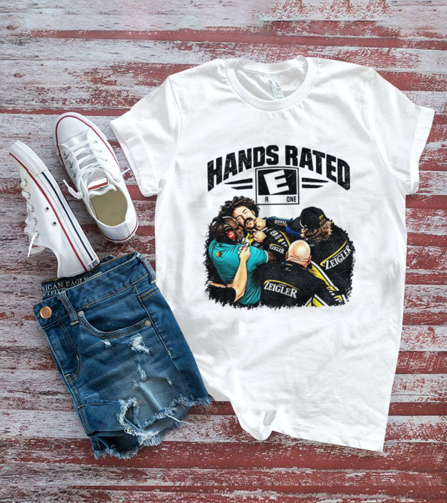 Ryan Blaney Vs Carson Hocevar Hands Rated E Zeigler Racing For Everyone T-Shirt