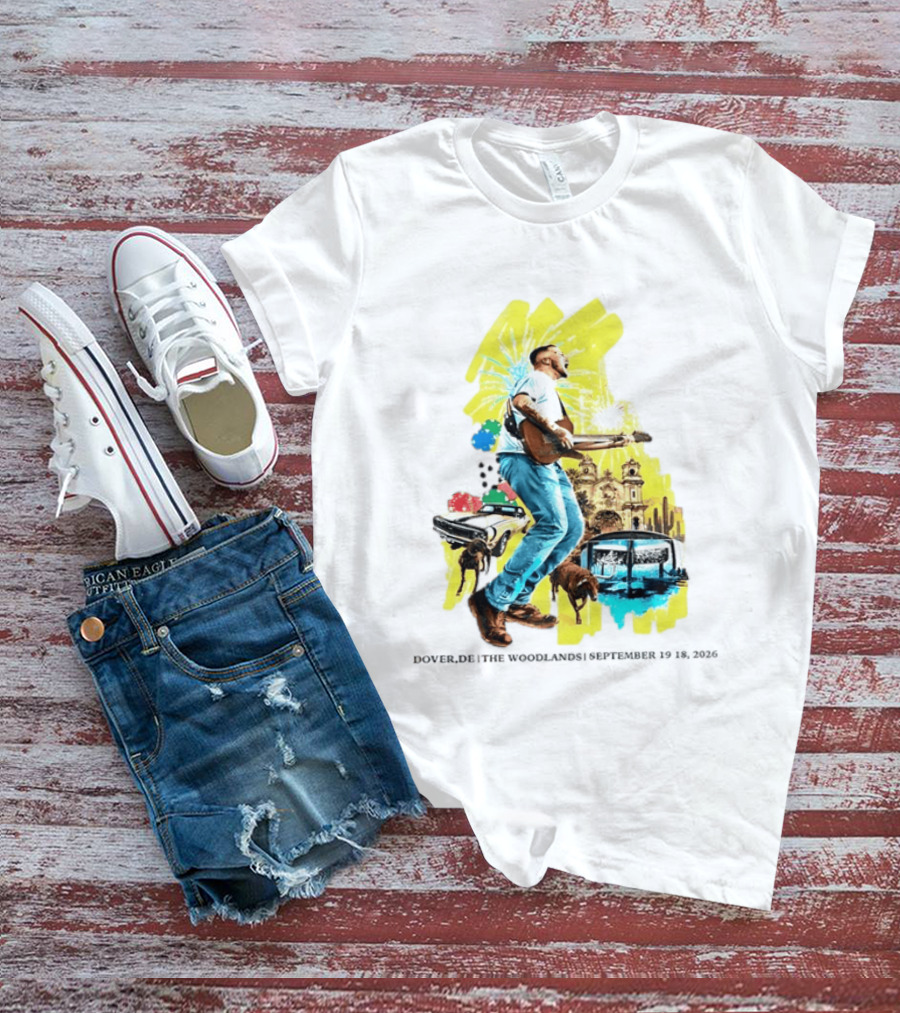 The Woodlands Concert Dover DE September 2026 Vintage Car Fireworks Artistry T-Shirt