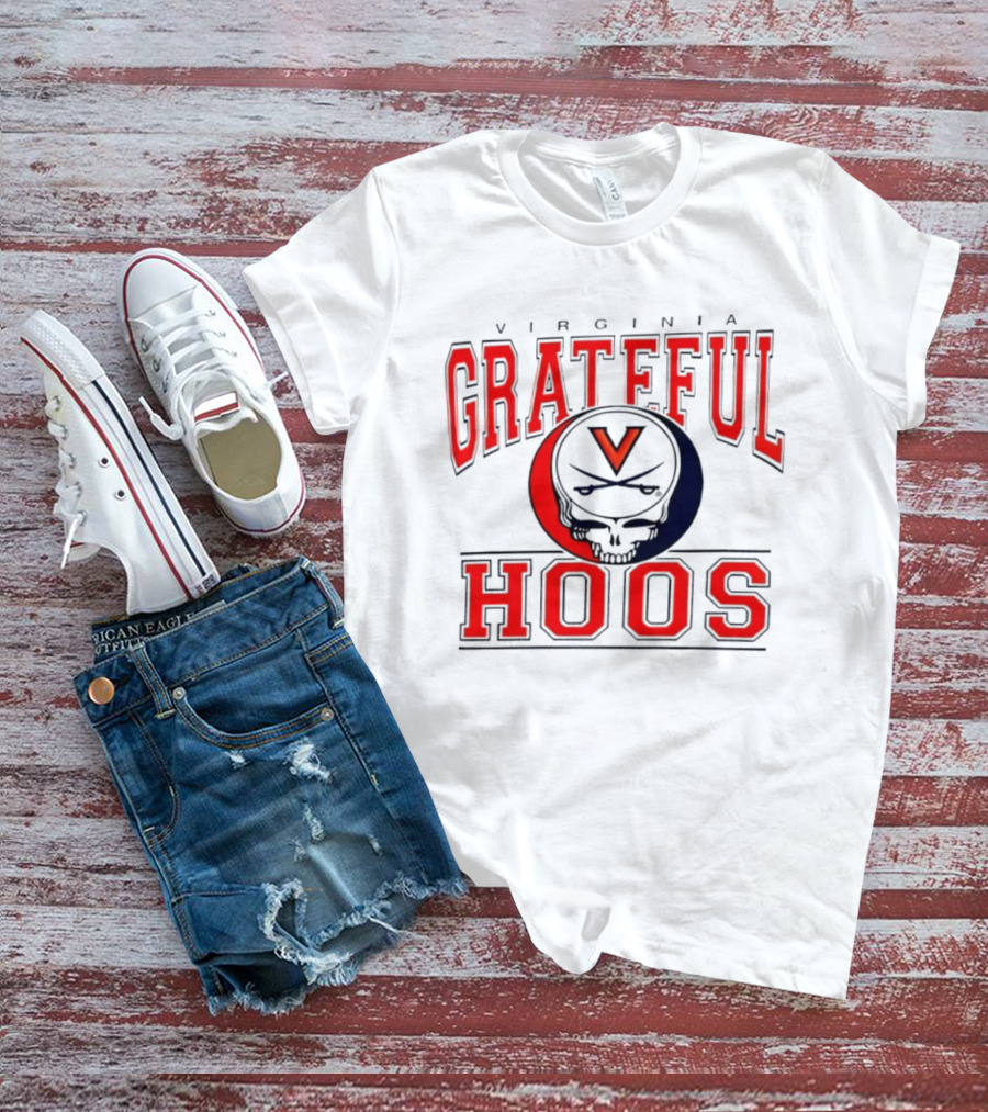 Virginia Grateful Hoos Logo UVA College Sports T-Shirt